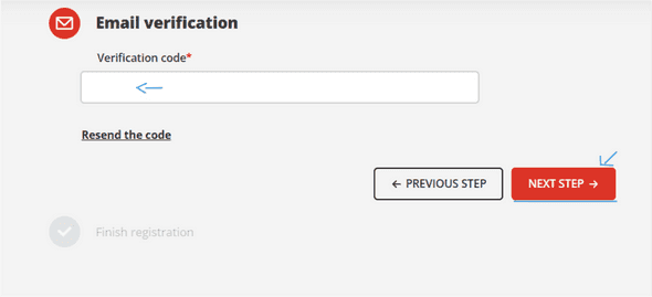 Email Verification Step